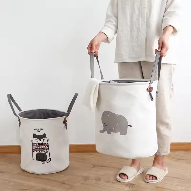 Foldable Waterproof Laundry Storage Basket For Clothes And Toys 5