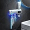 Automatic Toothbrush Holder With Toothpaste Dispenser USB Rechargeable Wall Mounted Organizer 0