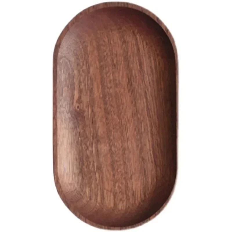 Japanese Style Rectangular Wooden Dinner Plate Walnut Wood Serving Tray 6