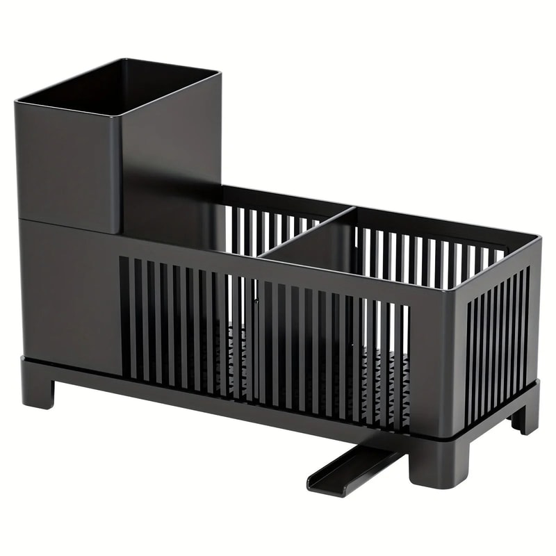 Kitchen Drain Rack Sink Organizer Sponge And Utensil Storage Basket 2