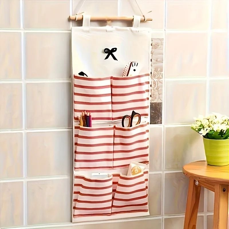Hanging Storage Organizer With Multi Pockets Wall Mounted Closet Storage Bag 2