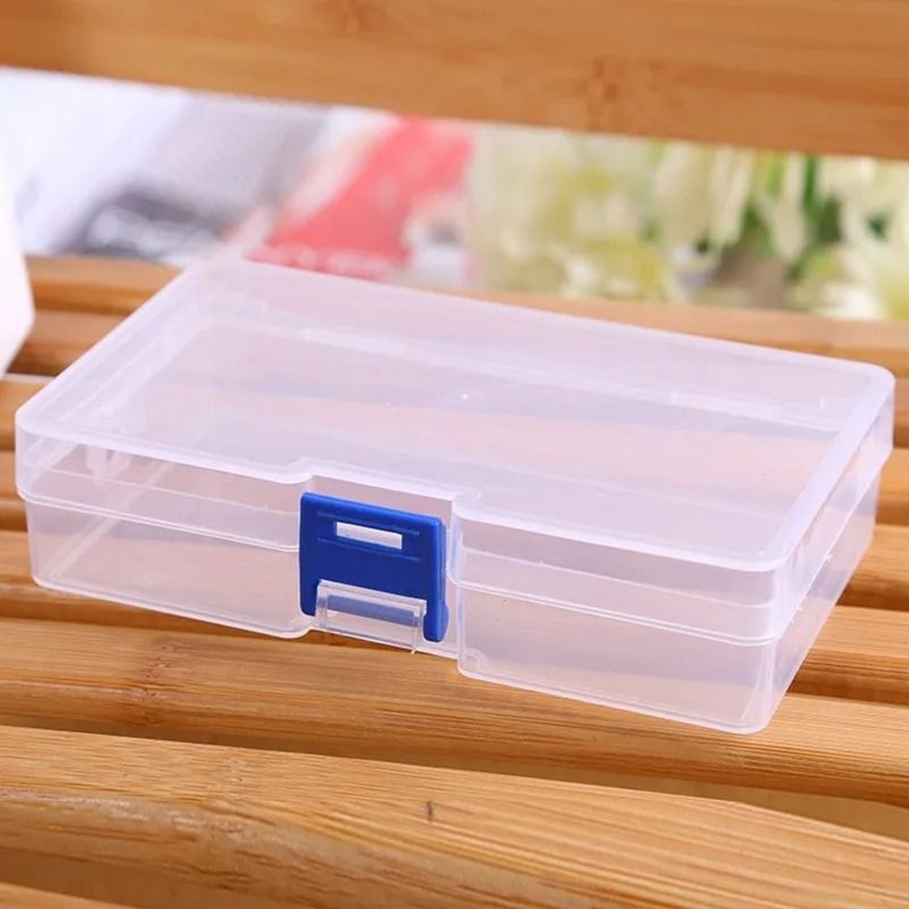 Clear Plastic Storage Box Set With Locking Lids Rectangular Organizer Containers Pack Of 5 4