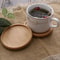 Round Wooden Coaster Natural Wood Cup Mat For Coffee Tea And Drinks 2