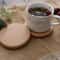Round Wooden Coaster Natural Wood Cup Mat For Coffee Tea And Drinks 1