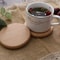 Round Wooden Coaster Natural Wood Cup Mat For Coffee Tea And Drinks 1