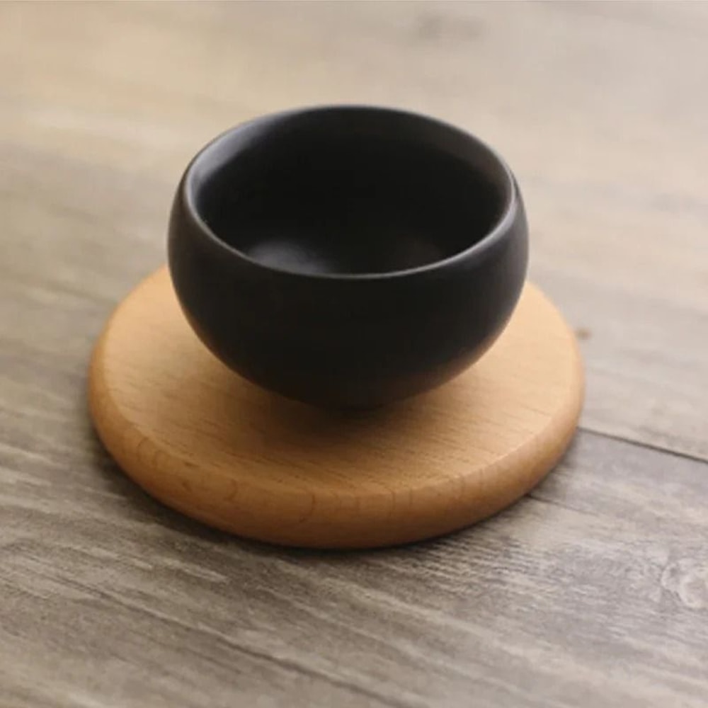 Round Wooden Coaster Natural Wood Cup Mat For Coffee Tea And Drinks 10