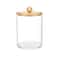Clear Qtip Holder Dispenser Apothecary Jar Bathroom Vanity Organizer Set 1