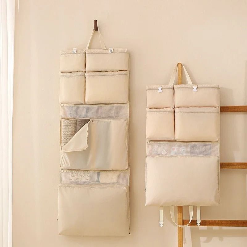 Foldable Hanging Travel Organizer Multi Compartment Clothes Storage Bag 0