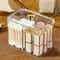 Cotton Swab Holder With Three Compartments Bathroom Vanity Makeup Organizer 4