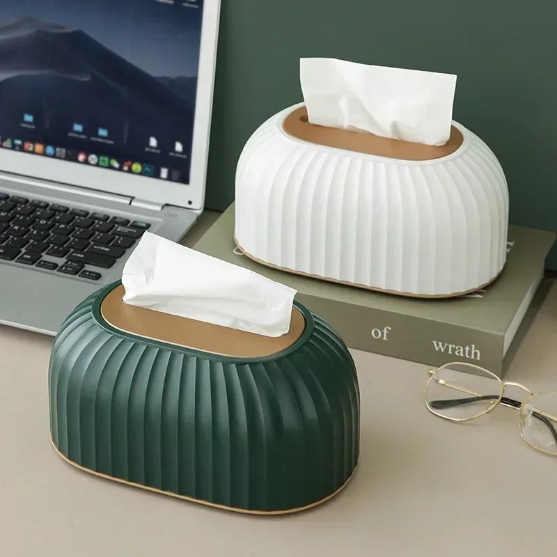 Nordic Striped Tissue Box Holder Decorative Toilet Paper And Napkin Dispenser 9