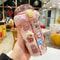 Kids Water Bottle With Double Straw Leak Proof Cute Plastic Bottle 430ml 4