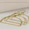 Gold Metal Scarf Hanger Organizer Half Round Multi Purpose Closet Hangers Set Of 5 2