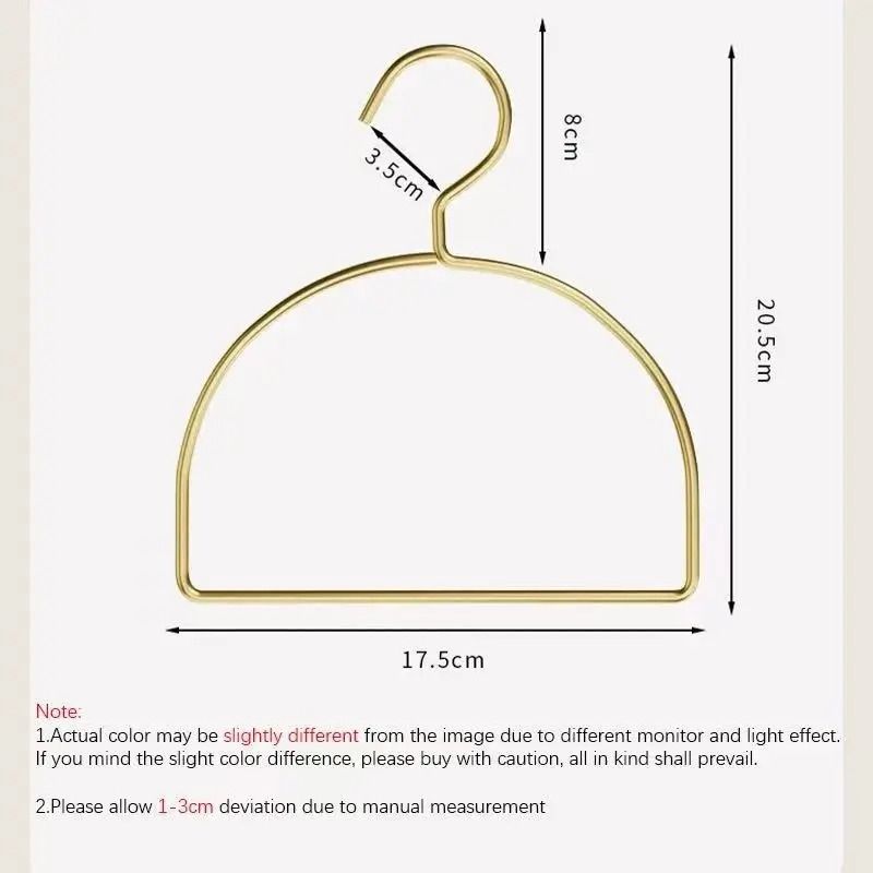 Gold Metal Scarf Hanger Organizer Half Round Multi Purpose Closet Hangers Set Of 5 3