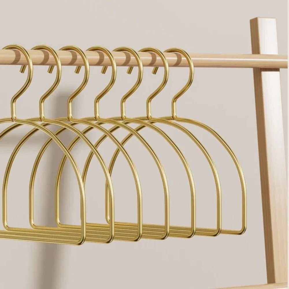 Gold Metal Scarf Hanger Organizer Half Round Multi Purpose Closet Hangers Set Of 5 6