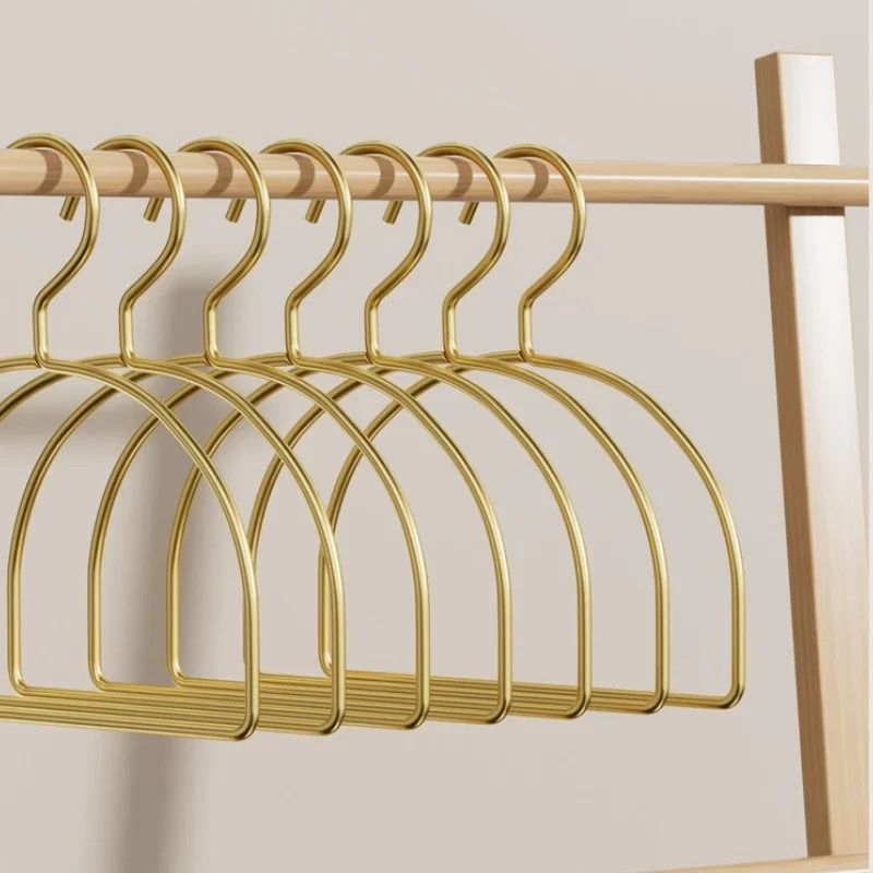 Gold Metal Scarf Hanger Organizer Half Round Multi Purpose Closet Hangers Set Of 5 6