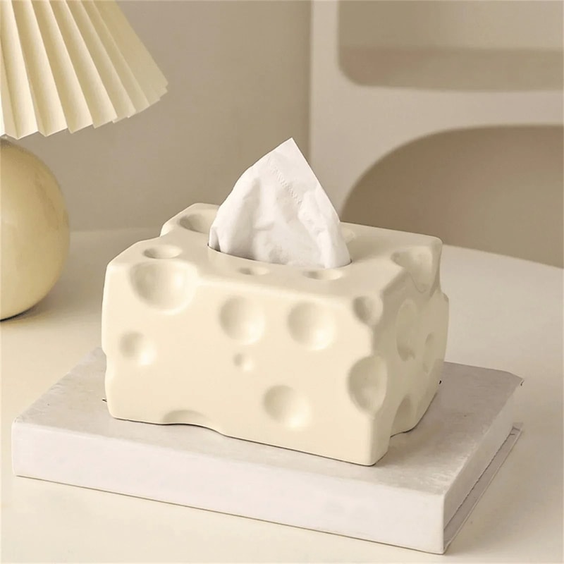 Ceramic Tissue Box Holder Decorative Napkin And Toilet Paper Organizer 2