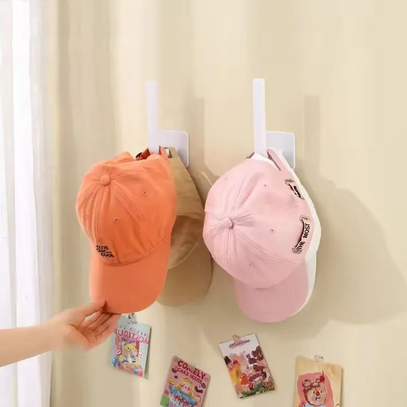 Adhesive Hat Hooks Baseball Cap Organizer No Drill Wall And Door Hat Rack 7