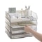 Transparent Stackable Desktop File Tray Large Capacity A4 Paper Organizer 9