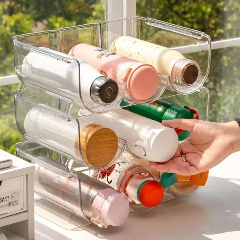 Stackable Cup Holder Water Bottle Organizer For Cabinets Refrigerator And Countertops 9