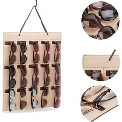 hanging felt eyeglasses storage organizer 15 slot sunglasses display holder