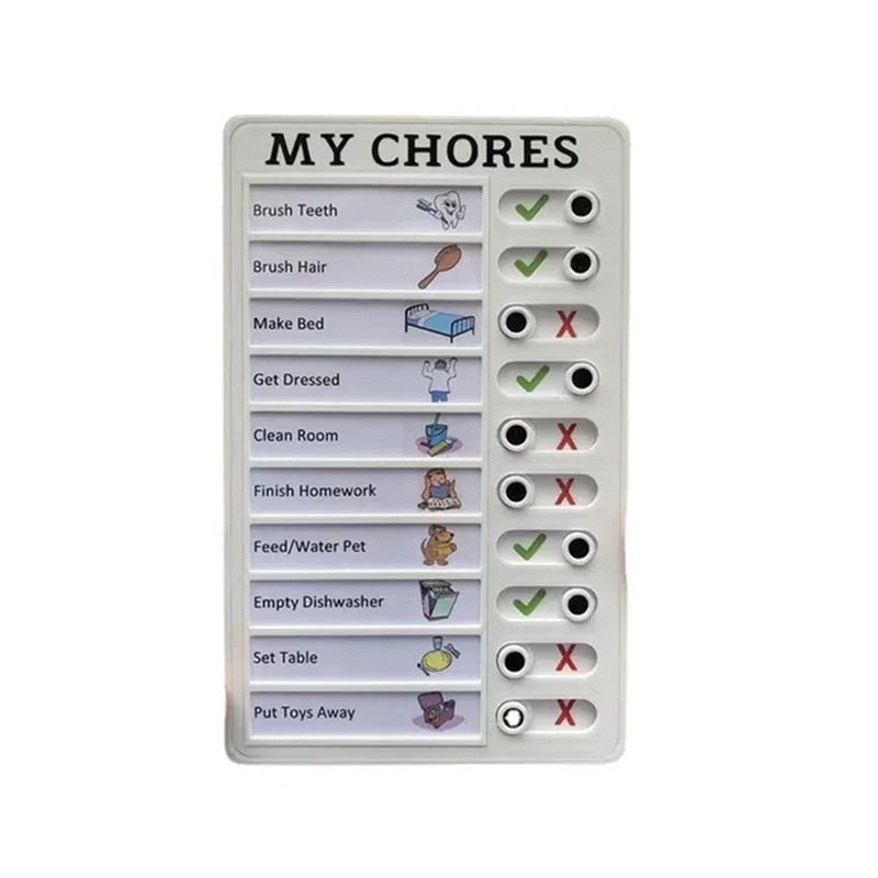 Reusable Kids Chore Chart Daily Planner Responsibility Checklist Board 5