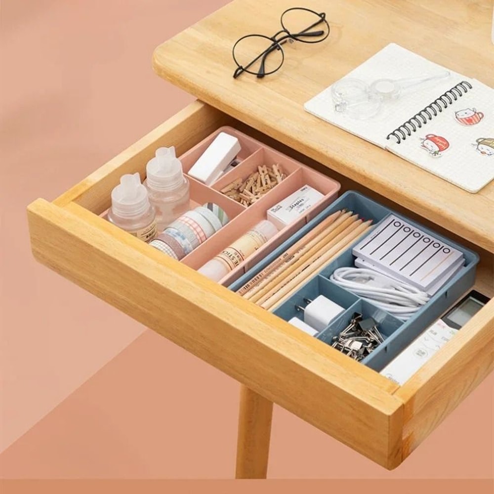 Adjustable Drawer Makeup Storage Box Desktop Cosmetic Organizer With Dividers 4