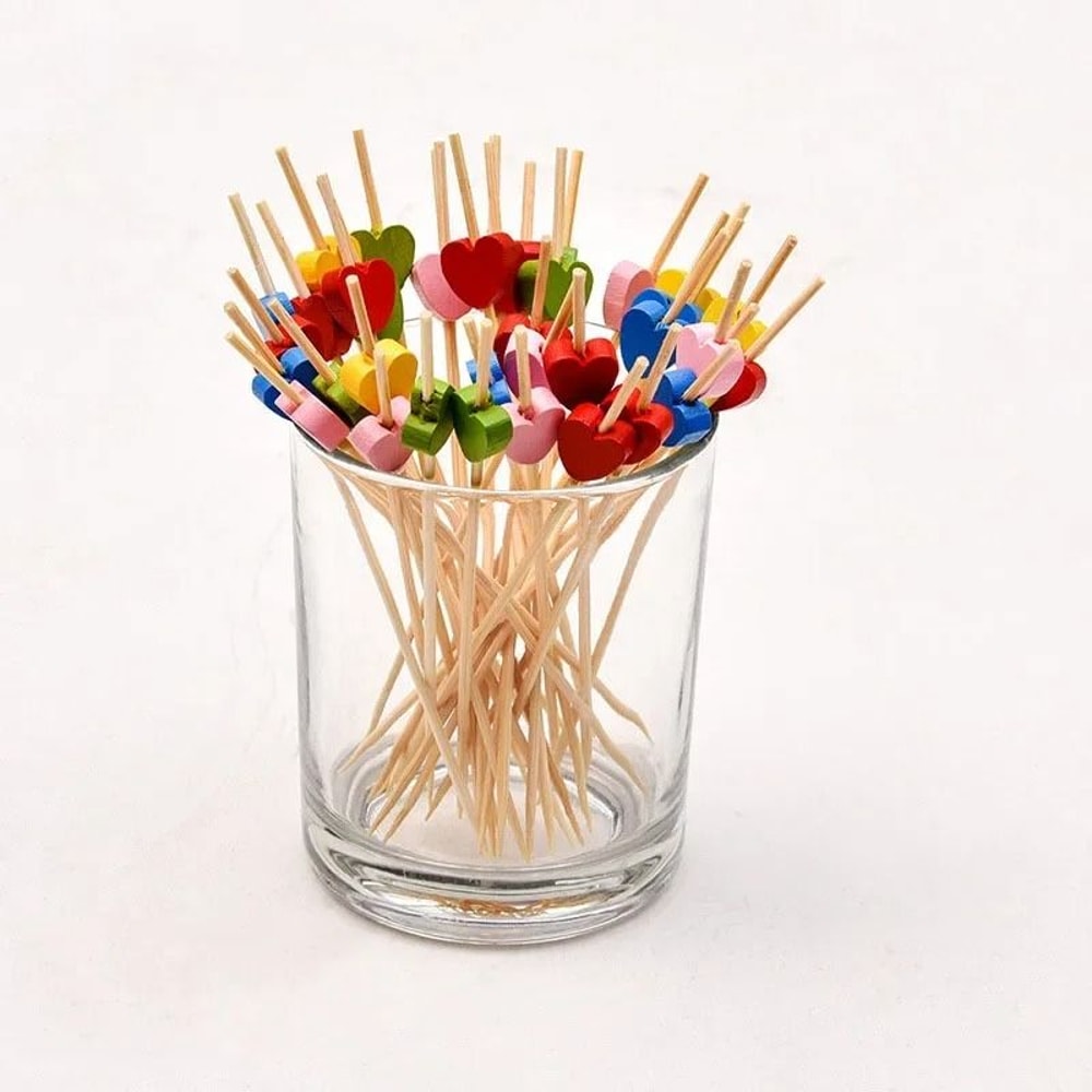 Bamboo Fruit Picks Cocktail Skewers Cupcake Toppers Set Of 100 5