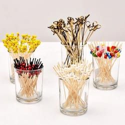 bamboo fruit picks cocktail skewers cupcake toppers set of 100