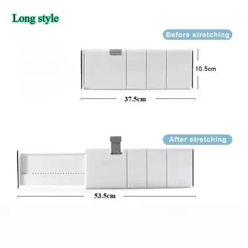 Adjustable Drawer Dividers Organizer Retractable Kitchen Storage Partition Set 3