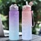 Large Capacity Sports Water Bottle 900ml Gradient Gym Fitness Drinking Bottle 10