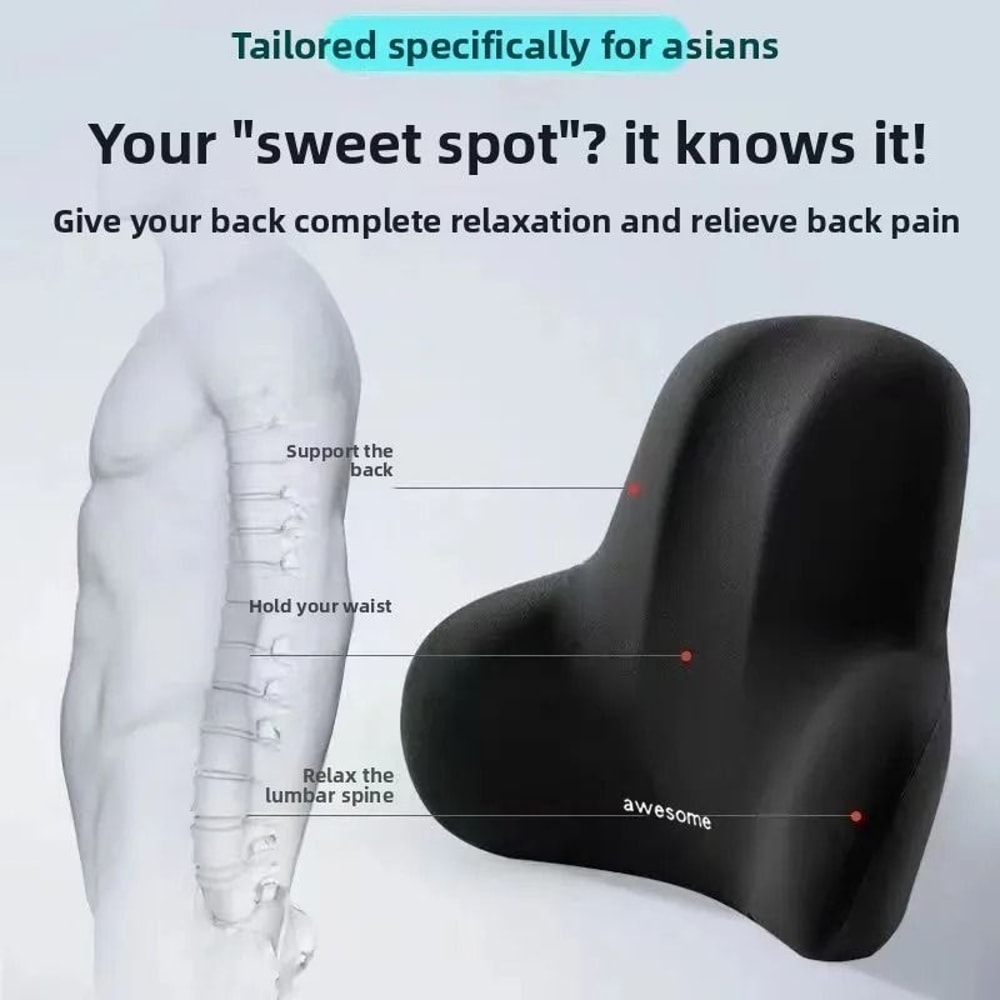 Memory Foam Lumbar Support Pillow For Chair Back Support And Comfort 9