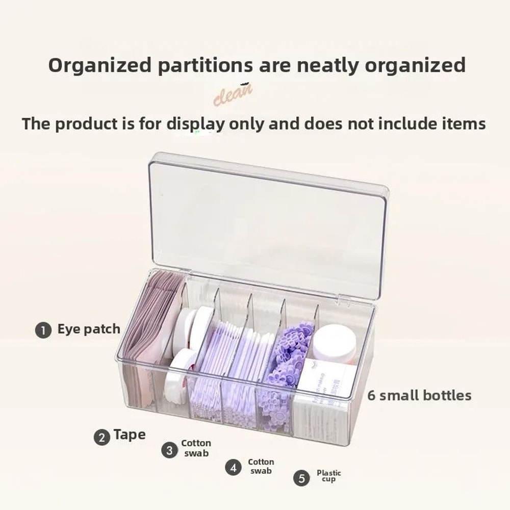 Acrylic Eyelash Extension Organizer Lash Tool Storage Box With Lid 10