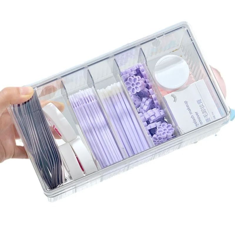 Acrylic Eyelash Extension Organizer Lash Tool Storage Box With Lid 6