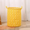Foldable Cotton Linen Laundry Hamper Large Laundry Storage Bag 9