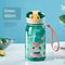 Cute Cartoon Kids Straw Water Bottle BPA Free Leakproof Sippy Cup 400ml 1