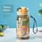 Cute Cartoon Kids Straw Water Bottle BPA Free Leakproof Sippy Cup 400ml 2