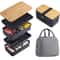 Stackable Bento Lunch Box With Insulated Bag Microwaveable Large Capacity Meal Container 4