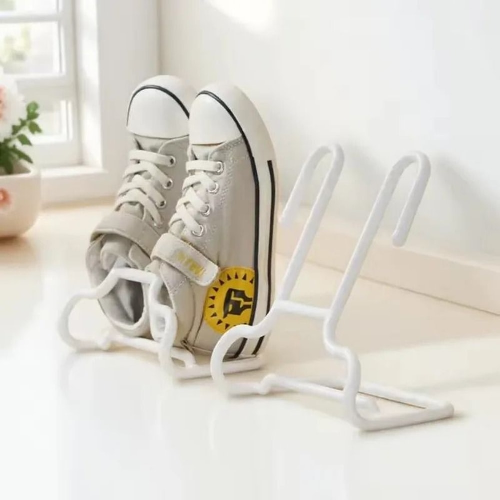 Multi Purpose Shoe Drying Rack Double Hooks Balcony Shoe Storage Organizer 2 Pieces 10