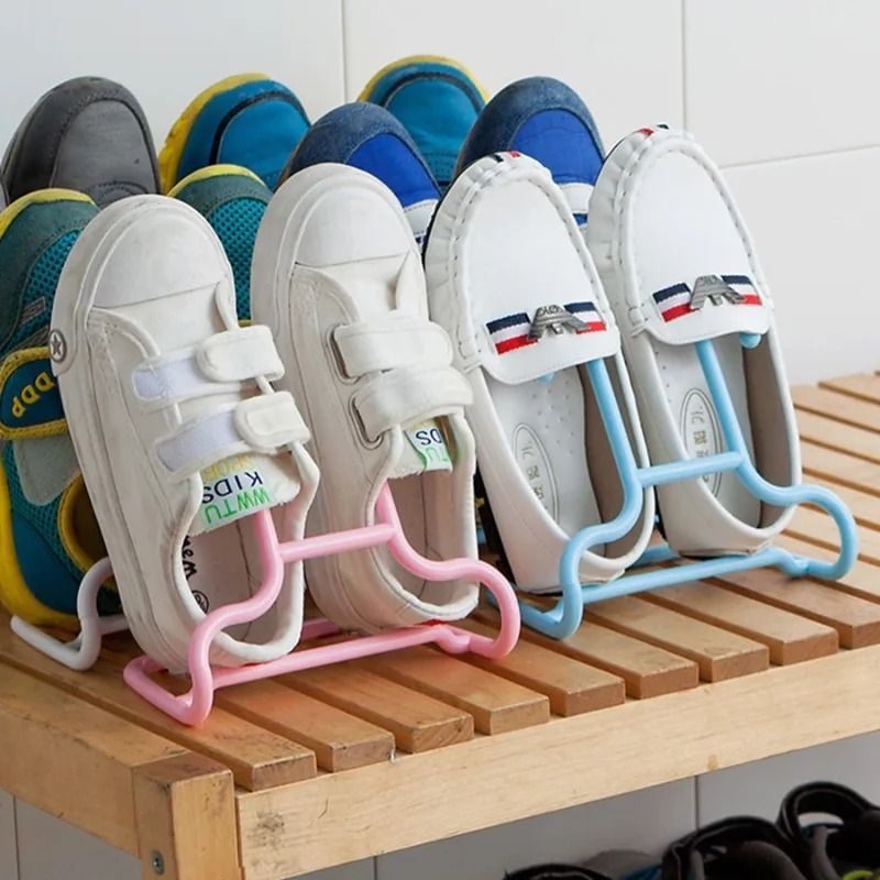 Multi Purpose Shoe Drying Rack Double Hooks Balcony Shoe Storage Organizer 2 Pieces 11
