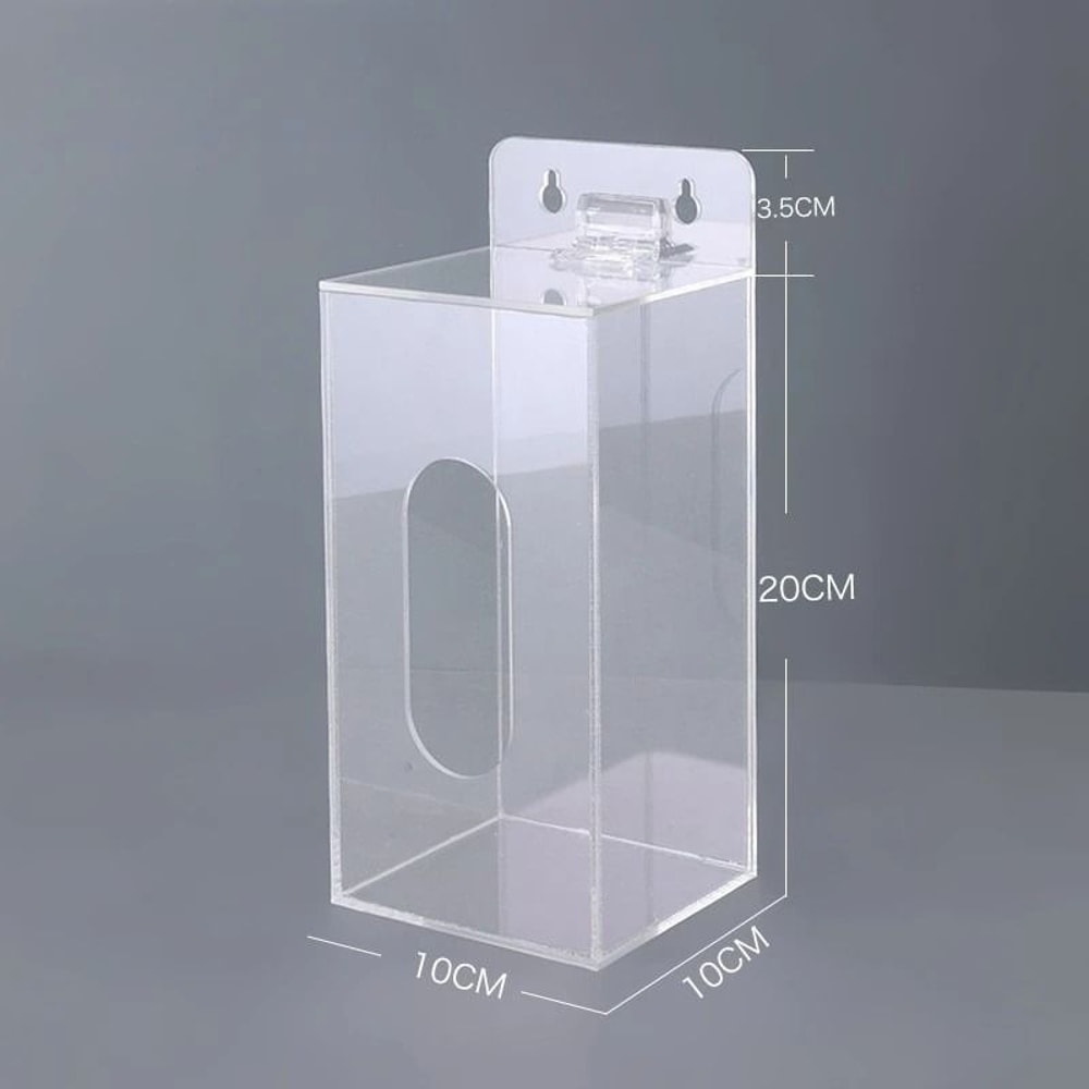 Clear Acrylic Mask Holder And Glove Dispenser Wall Mounted Hygiene Storage Box 1