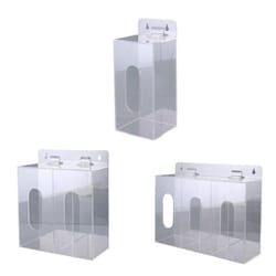 clear acrylic mask holder and glove dispenser wall mounted hygiene storage box