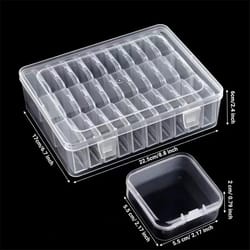 mini bead organizer container plastic storage box for jewelry making and crafts