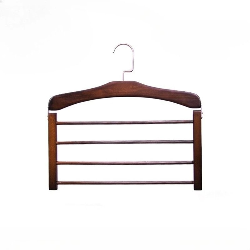 Solid Wood Clothes Drying Rack Multi Function Wooden Wardrobe Storage Rack 1