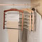 Solid Wood Clothes Drying Rack Multi Function Wooden Wardrobe Storage Rack 5