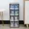 Transparent Stackable Shoe Storage Box Thickened Foldable Organizer With Flip Lid 9