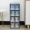 Transparent Stackable Shoe Storage Box Thickened Foldable Organizer With Flip Lid 0