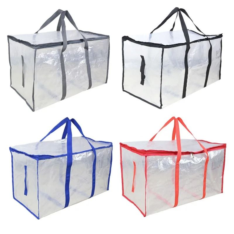 Large Capacity Transparent Quilt Storage Bag Clothing And Bedding Organizer 0
