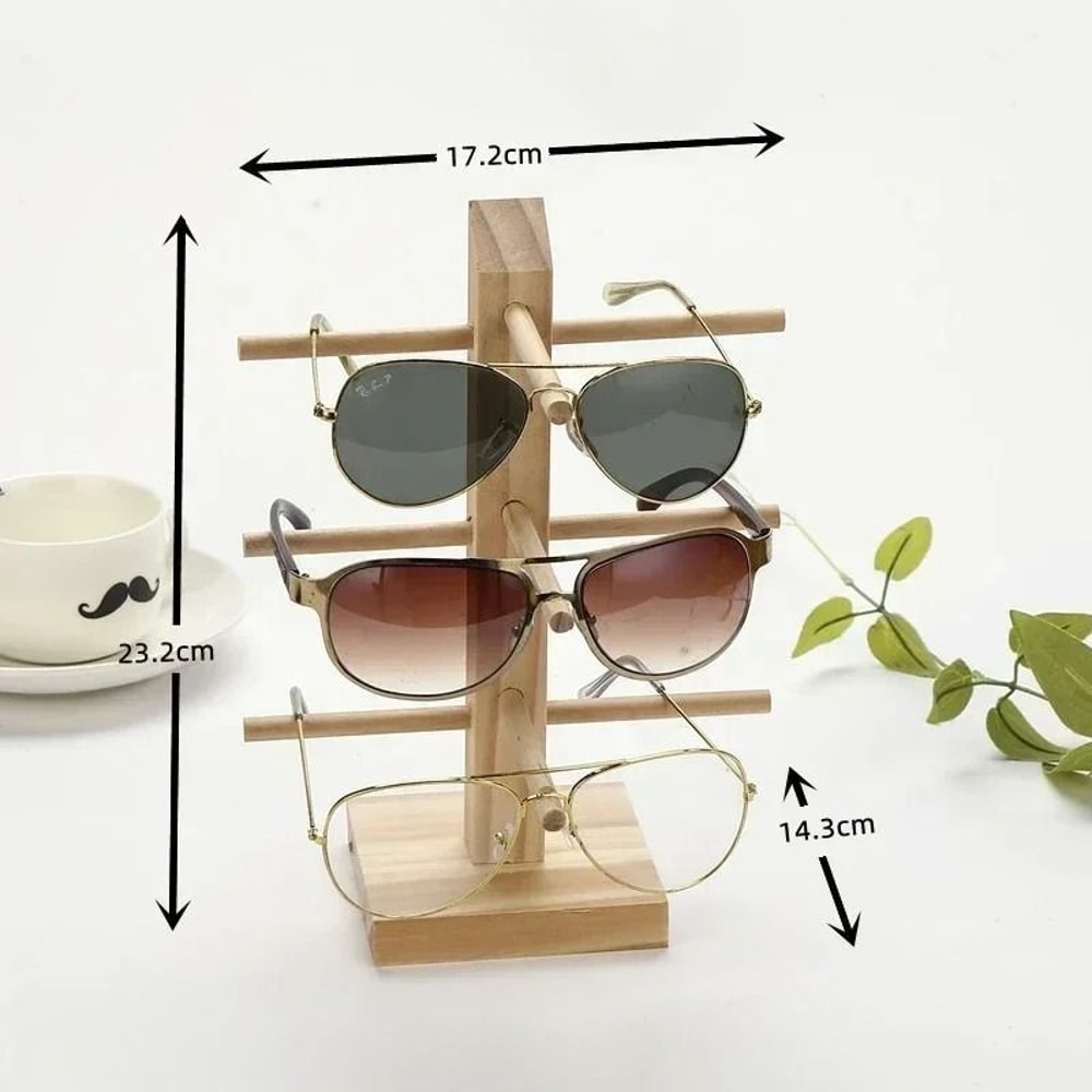 Multi Layer Wood Sunglasses Display Rack Eyeglasses Organizer Stand 1