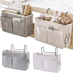bedside hanging storage rack bedside organizer for dorm and bedroom