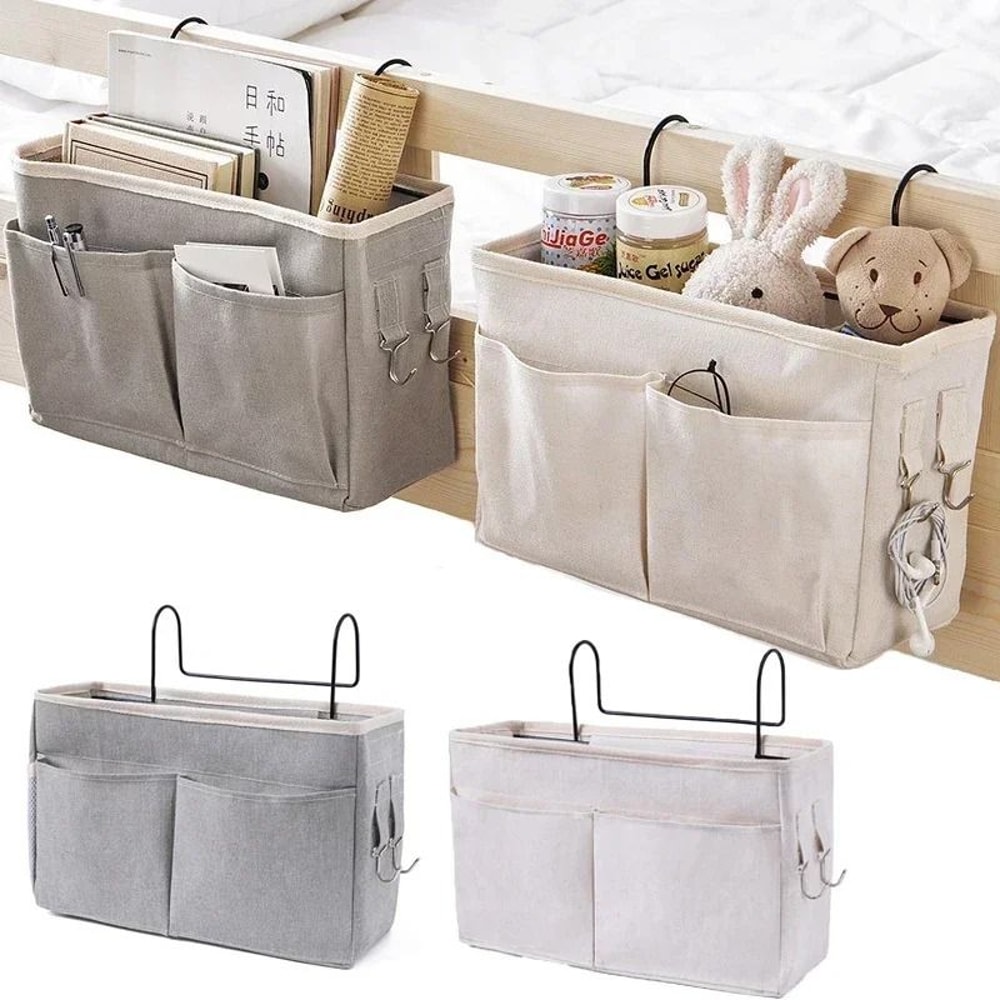 Bedside Hanging Storage Rack Bedside Organizer For Dorm And Bedroom 10